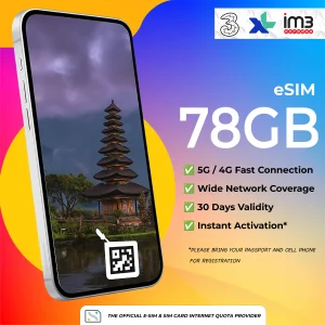 Data Package 78GB at Simcard Aiport Bali
