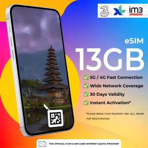eSim 13GB simcardaiport bali