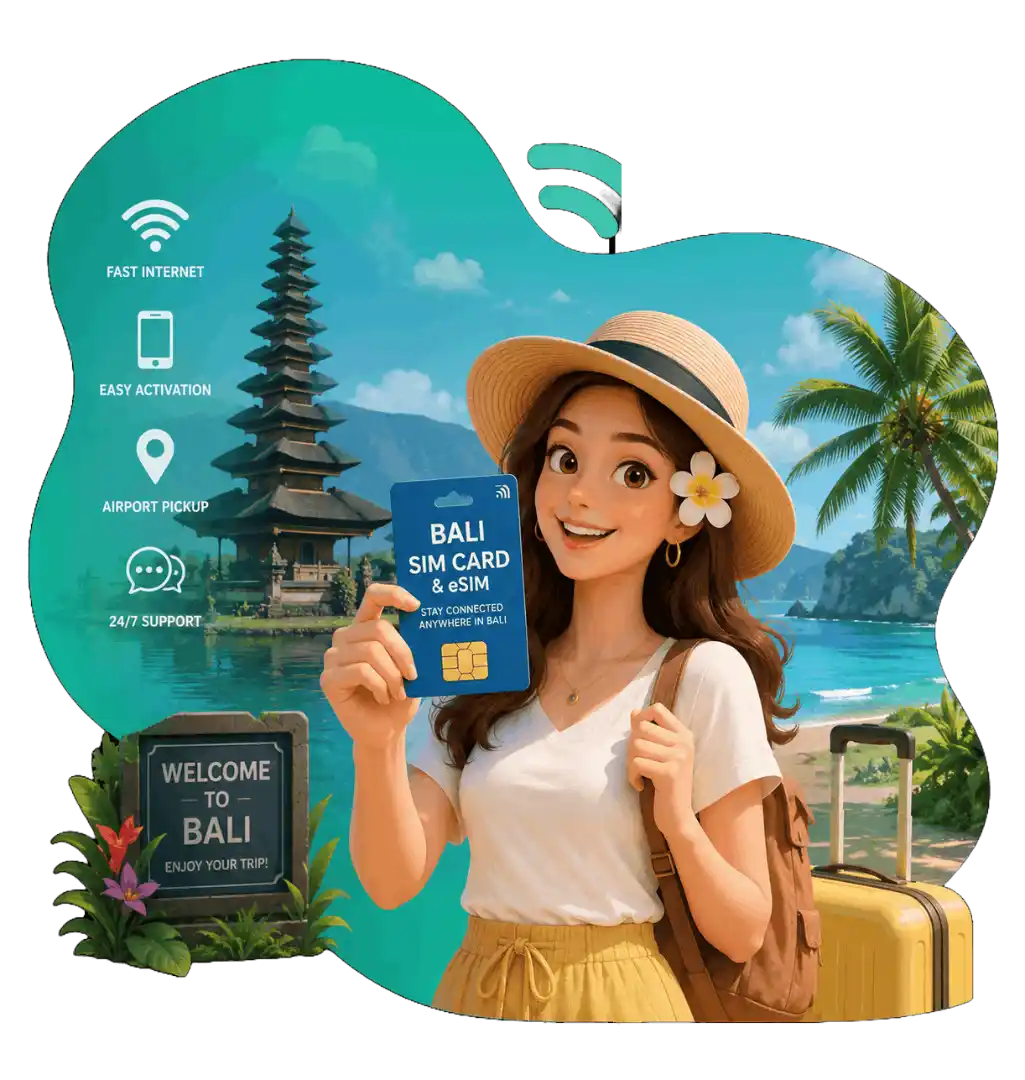 Bali sim card and esim character